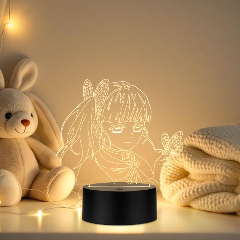 Kanao Tsuyuri Character From Demon Slayer Anime Night Lamp